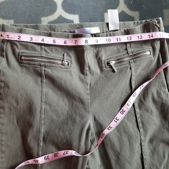 Green Zippered Jeggings - Picture 7 of 8